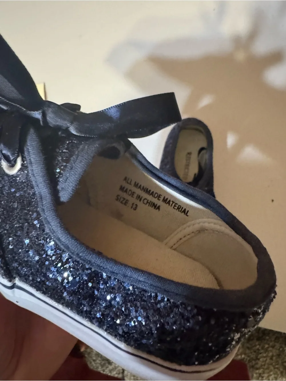 Restricted glitter shoes size 13